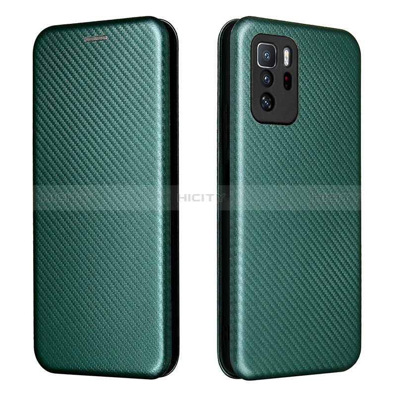 Coque Portefeuille Livre Cuir Etui Clapet L06Z pour Xiaomi Poco X3 GT 5G Vert Plus