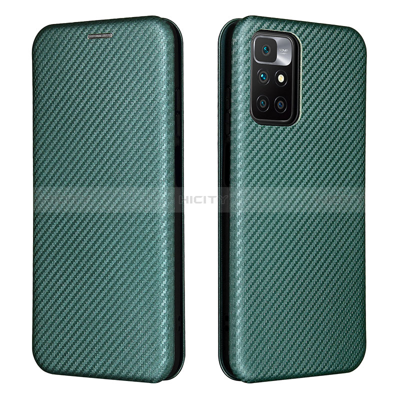 Coque Portefeuille Livre Cuir Etui Clapet L06Z pour Xiaomi Redmi 10 (2022) Vert Plus