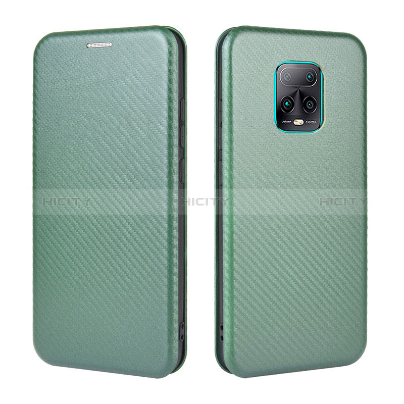 Coque Portefeuille Livre Cuir Etui Clapet L06Z pour Xiaomi Redmi 10X Pro 5G Vert Plus