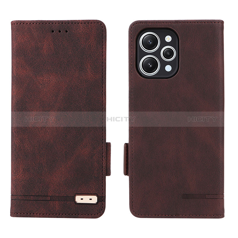 Coque Portefeuille Livre Cuir Etui Clapet L06Z pour Xiaomi Redmi 12 4G Marron Plus