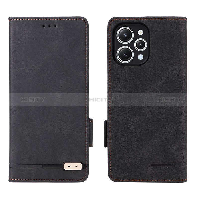 Coque Portefeuille Livre Cuir Etui Clapet L06Z pour Xiaomi Redmi 12 4G Noir Plus