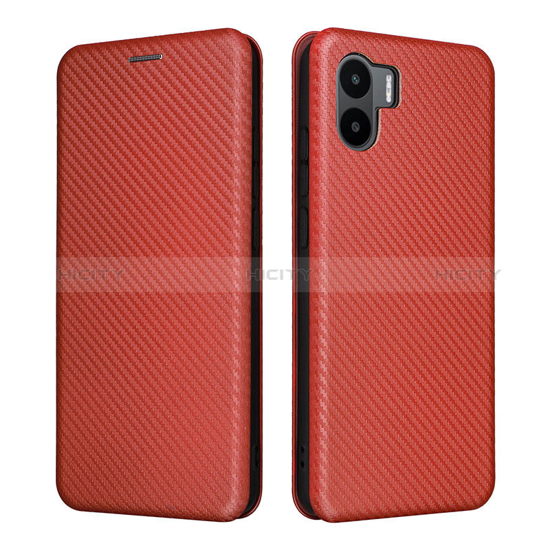 Coque Portefeuille Livre Cuir Etui Clapet L06Z pour Xiaomi Redmi A1 Marron Plus