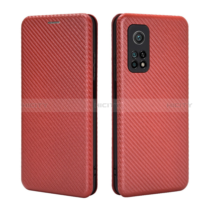 Coque Portefeuille Livre Cuir Etui Clapet L06Z pour Xiaomi Redmi K30S 5G Marron Plus