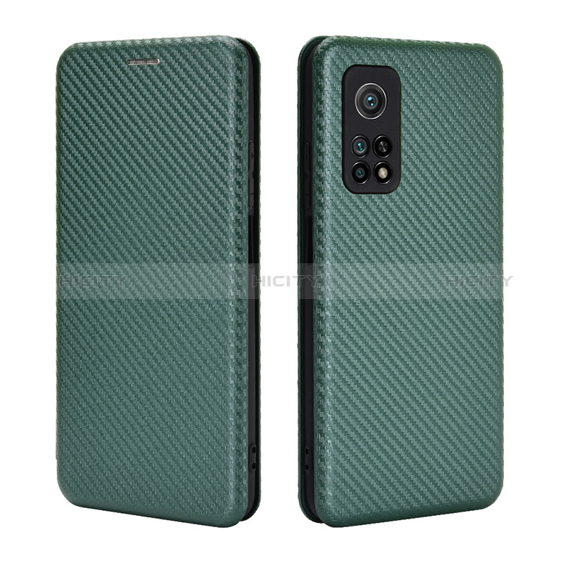 Coque Portefeuille Livre Cuir Etui Clapet L06Z pour Xiaomi Redmi K30S 5G Vert Plus