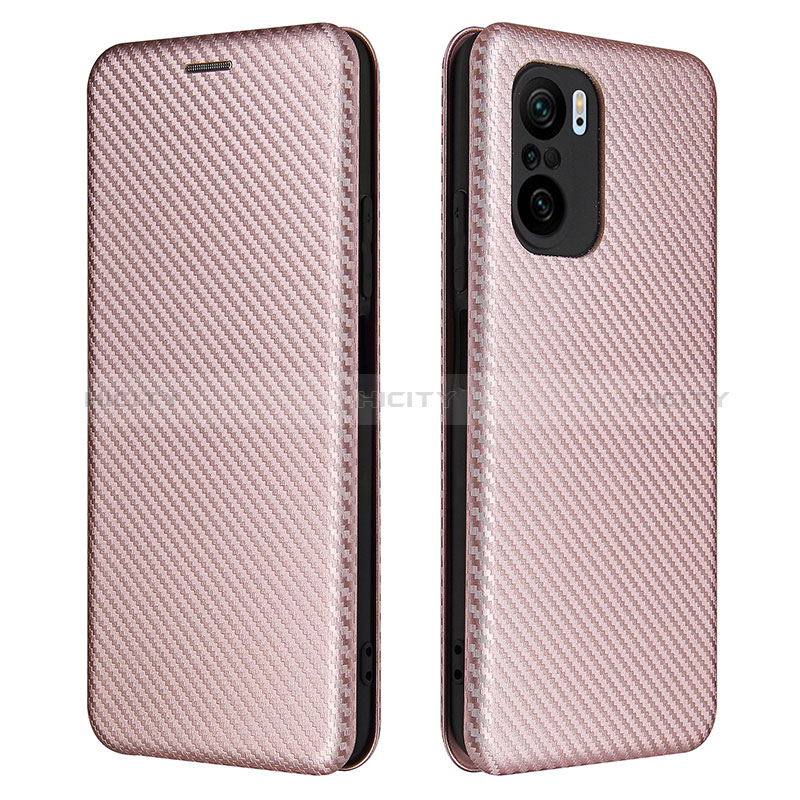 Coque Portefeuille Livre Cuir Etui Clapet L06Z pour Xiaomi Redmi K40 Pro 5G Or Rose Plus