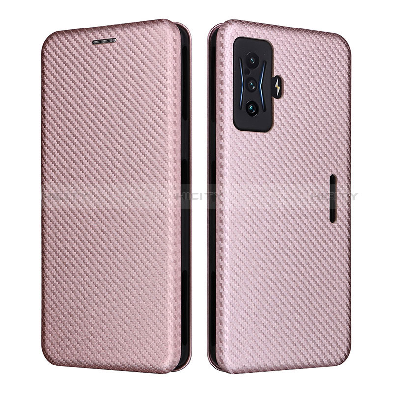 Coque Portefeuille Livre Cuir Etui Clapet L06Z pour Xiaomi Redmi K50 Gaming 5G Or Rose Plus