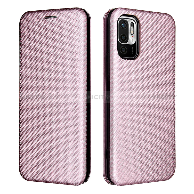 Coque Portefeuille Livre Cuir Etui Clapet L06Z pour Xiaomi Redmi Note 10 JE 5G Or Rose Plus