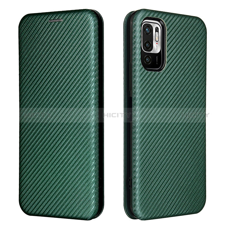 Coque Portefeuille Livre Cuir Etui Clapet L06Z pour Xiaomi Redmi Note 10 JE 5G Vert Plus