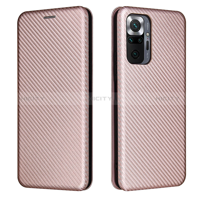 Coque Portefeuille Livre Cuir Etui Clapet L06Z pour Xiaomi Redmi Note 10 Pro 4G Or Rose Plus