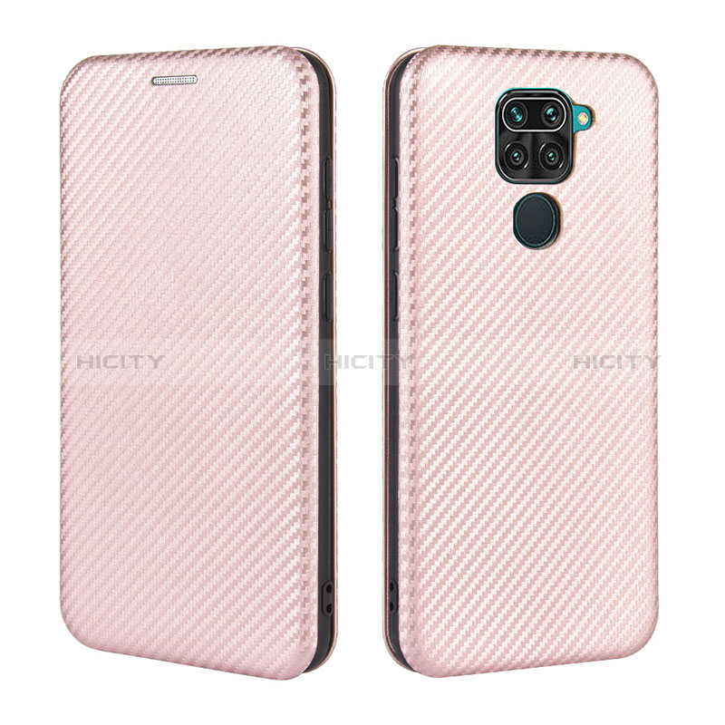 Coque Portefeuille Livre Cuir Etui Clapet L06Z pour Xiaomi Redmi Note 9 Or Rose Plus