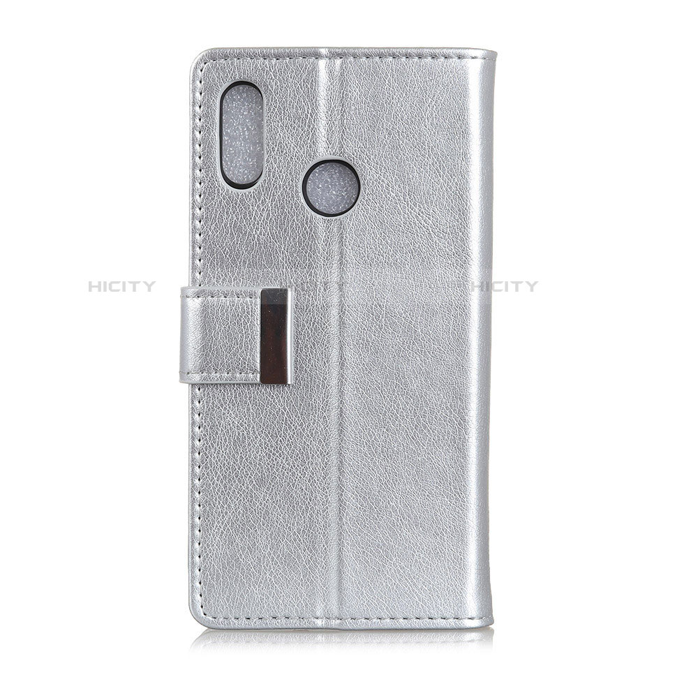 Coque Portefeuille Livre Cuir Etui Clapet L07 pour Asus Zenfone 5 ZE620KL Argent Plus