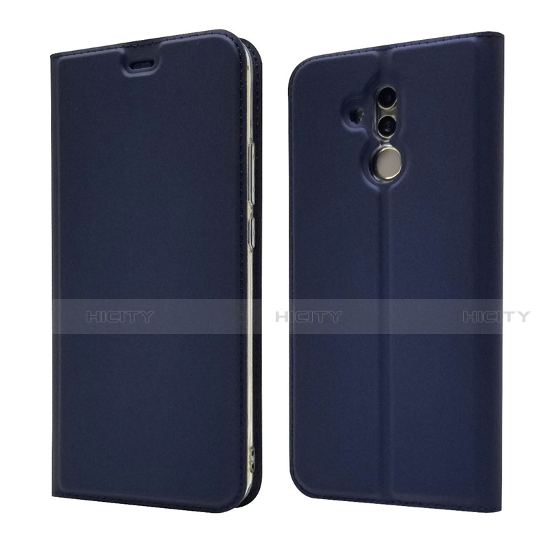 Coque Portefeuille Livre Cuir Etui Clapet L07 pour Huawei Mate 20 Lite Bleu Plus