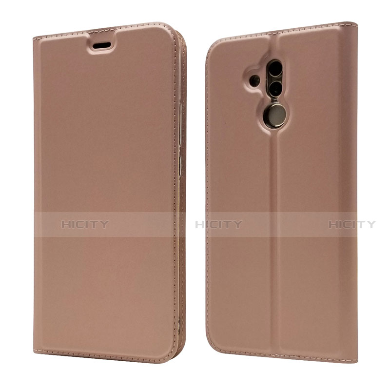 Coque Portefeuille Livre Cuir Etui Clapet L07 pour Huawei Mate 20 Lite Or Rose Plus