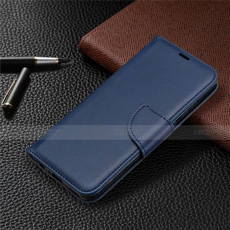 Coque Portefeuille Livre Cuir Etui Clapet L07 pour Huawei P Smart (2020) Bleu Plus