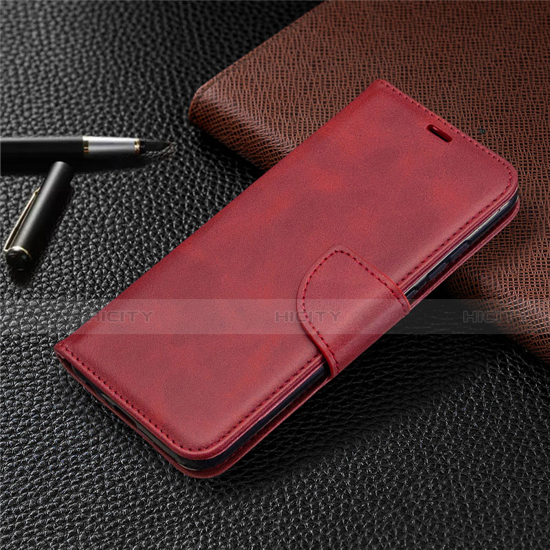 Coque Portefeuille Livre Cuir Etui Clapet L07 pour Huawei P Smart (2020) Rouge Plus