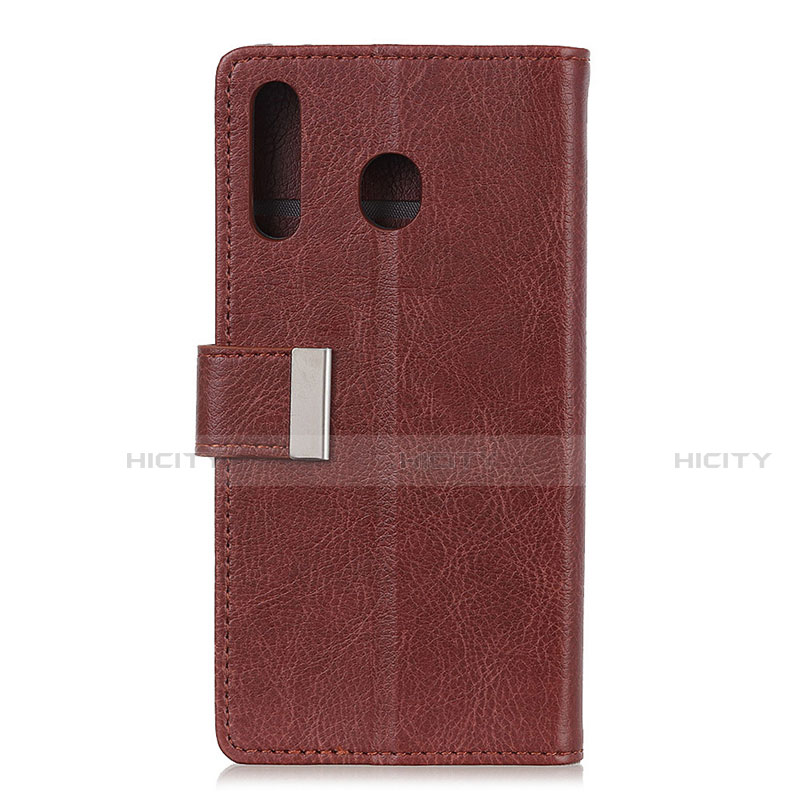 Coque Portefeuille Livre Cuir Etui Clapet L07 pour Huawei Y6p Marron Plus