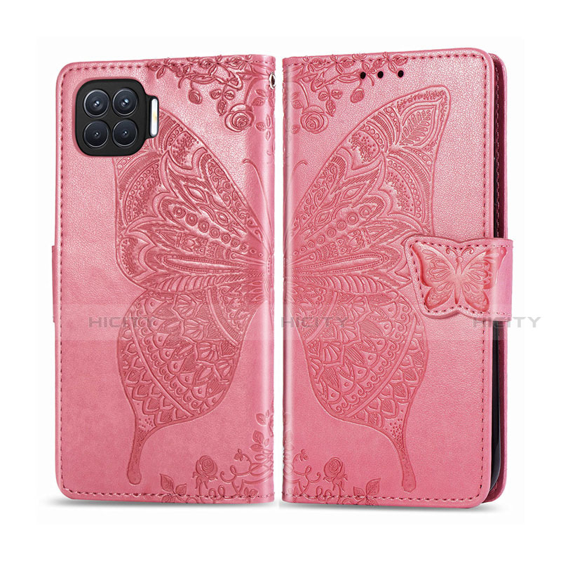 Coque Portefeuille Livre Cuir Etui Clapet L07 pour Oppo A93 Rose Plus