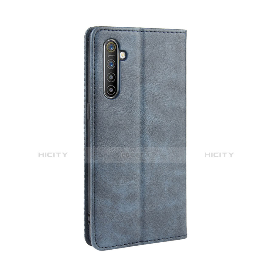 Coque Portefeuille Livre Cuir Etui Clapet L07 pour Realme X2 Bleu Plus