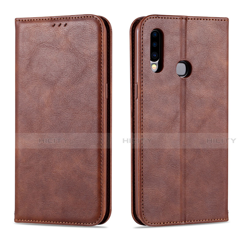 Coque Portefeuille Livre Cuir Etui Clapet L07 pour Samsung Galaxy A20s Marron Plus