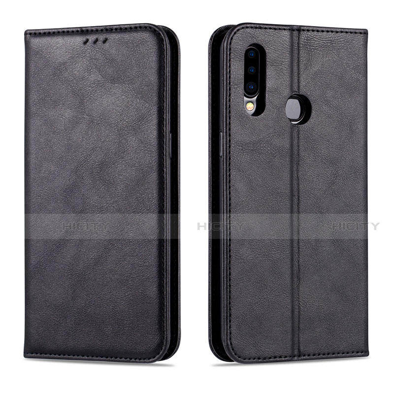 Coque Portefeuille Livre Cuir Etui Clapet L07 pour Samsung Galaxy A20s Noir Plus