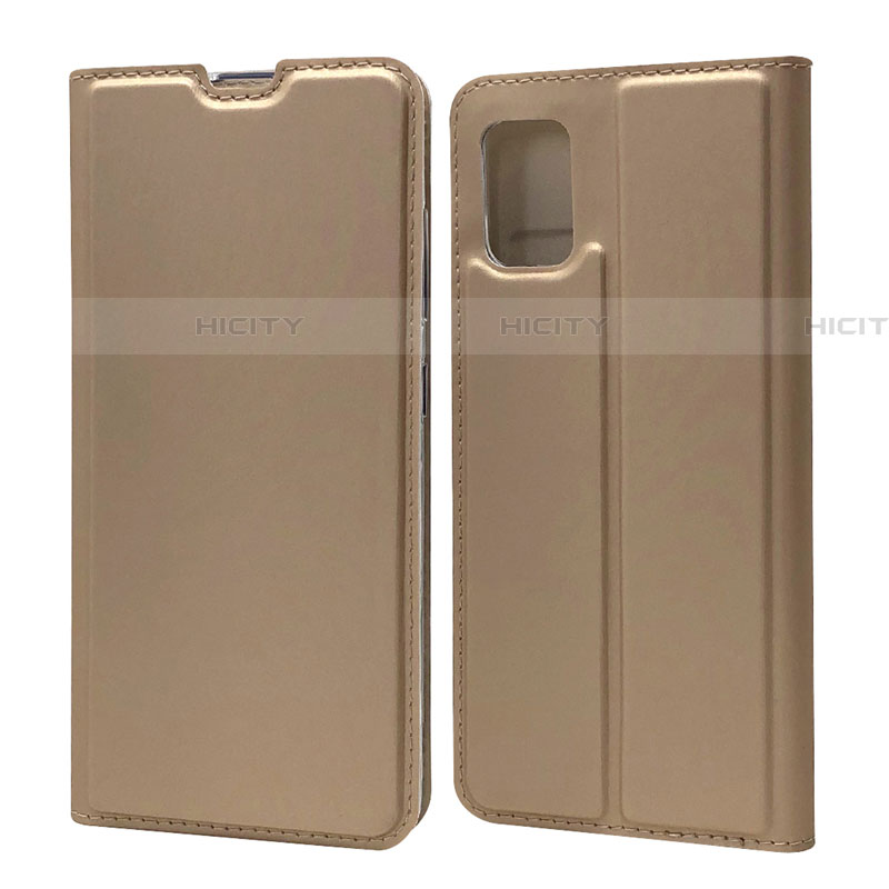 Coque Portefeuille Livre Cuir Etui Clapet L07 pour Samsung Galaxy A71 5G Or Plus