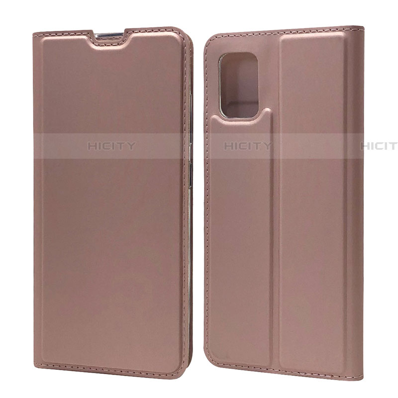 Coque Portefeuille Livre Cuir Etui Clapet L07 pour Samsung Galaxy A71 5G Or Rose Plus