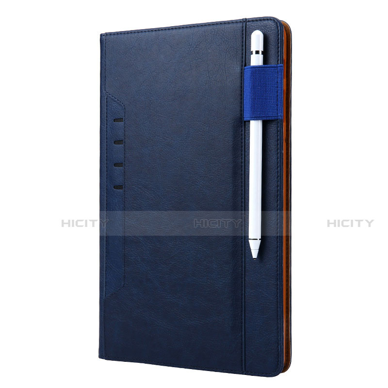 Coque Portefeuille Livre Cuir Etui Clapet L07 pour Samsung Galaxy Tab S6 10.5 SM-T860 Bleu Plus