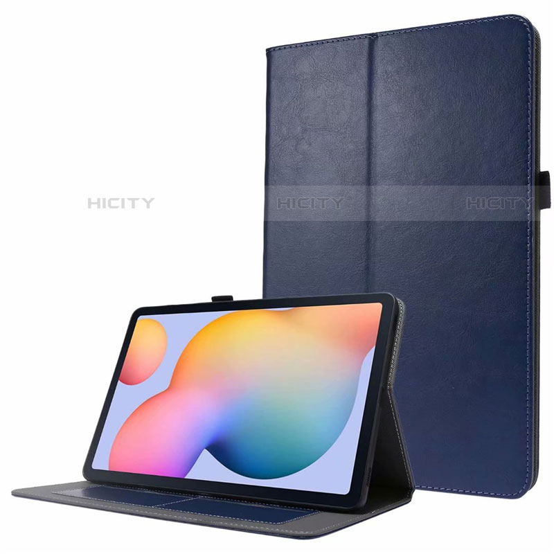 Coque Portefeuille Livre Cuir Etui Clapet L07 pour Samsung Galaxy Tab S7 11 Wi-Fi SM-T870 Bleu Plus