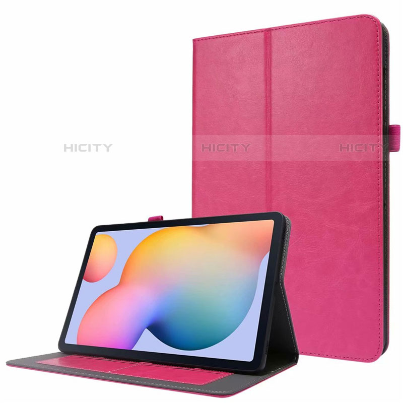 Coque Portefeuille Livre Cuir Etui Clapet L07 pour Samsung Galaxy Tab S7 11 Wi-Fi SM-T870 Rose Rouge Plus