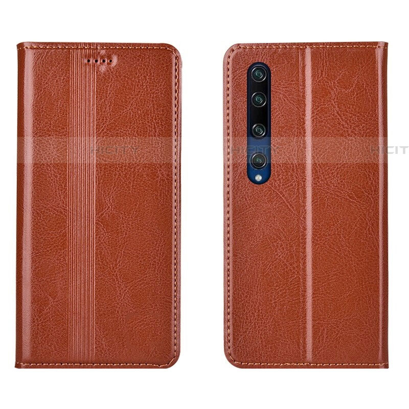 Coque Portefeuille Livre Cuir Etui Clapet L07 pour Xiaomi Mi 10 Orange Plus