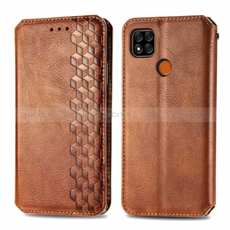 Coque Portefeuille Livre Cuir Etui Clapet L07 pour Xiaomi POCO C31 Marron Plus