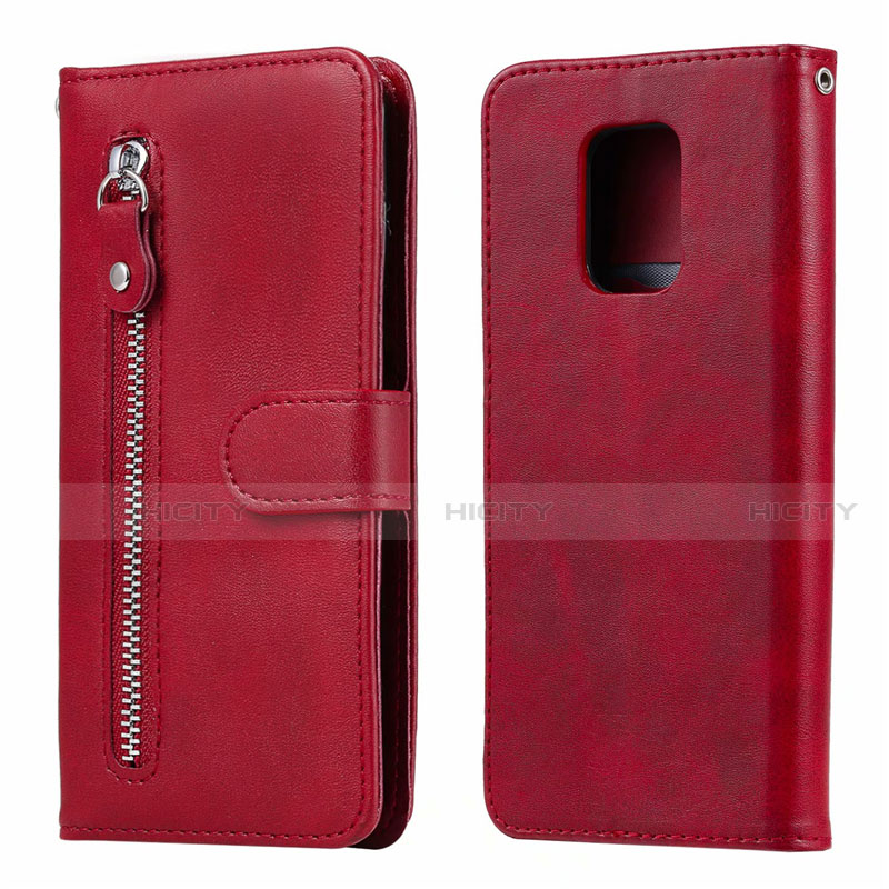 Coque Portefeuille Livre Cuir Etui Clapet L07 pour Xiaomi Poco M2 Pro Rouge Plus