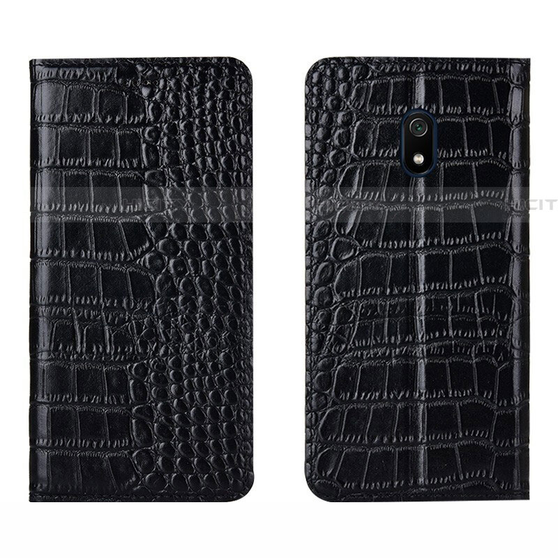 Coque Portefeuille Livre Cuir Etui Clapet L07 pour Xiaomi Redmi 8A Noir Plus