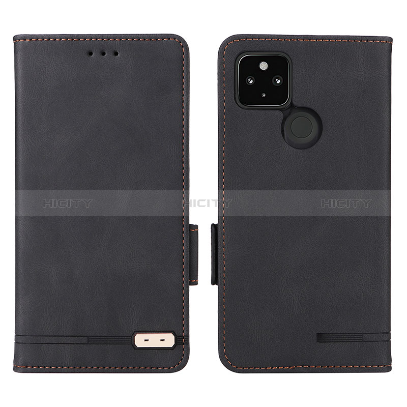 Coque Portefeuille Livre Cuir Etui Clapet L07Z pour Google Pixel 4a 5G Noir Plus