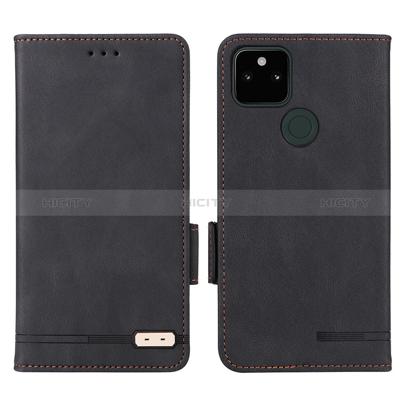 Coque Portefeuille Livre Cuir Etui Clapet L07Z pour Google Pixel 5a 5G Noir Plus