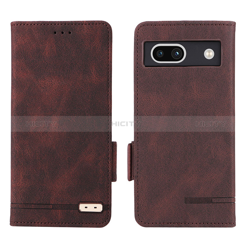 Coque Portefeuille Livre Cuir Etui Clapet L07Z pour Google Pixel 7a 5G Marron Plus