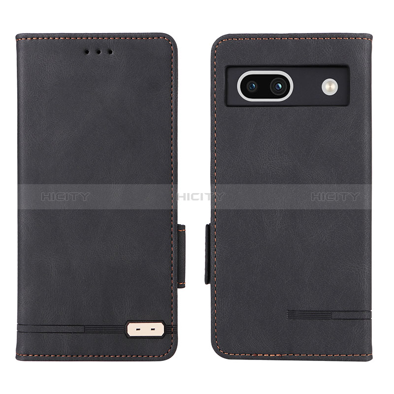 Coque Portefeuille Livre Cuir Etui Clapet L07Z pour Google Pixel 7a 5G Noir Plus