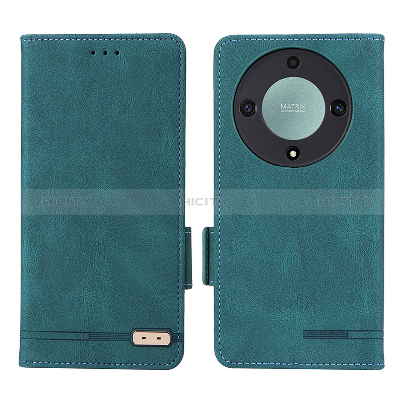 Coque Portefeuille Livre Cuir Etui Clapet L07Z pour Huawei Honor Magic5 Lite 5G Vert Plus