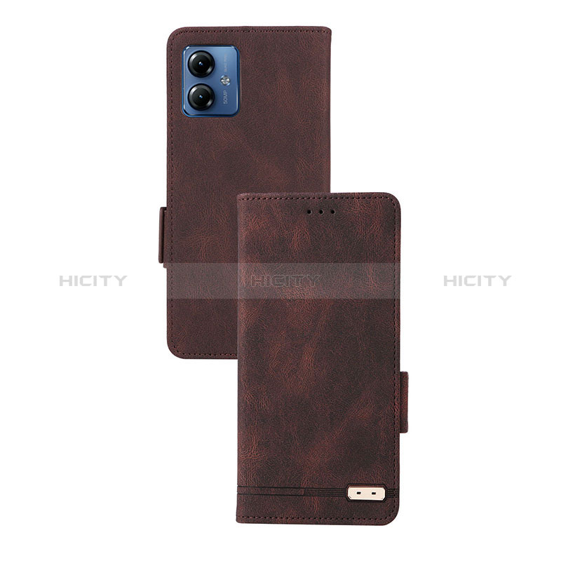 Coque Portefeuille Livre Cuir Etui Clapet L07Z pour Motorola Moto G14 Marron Plus