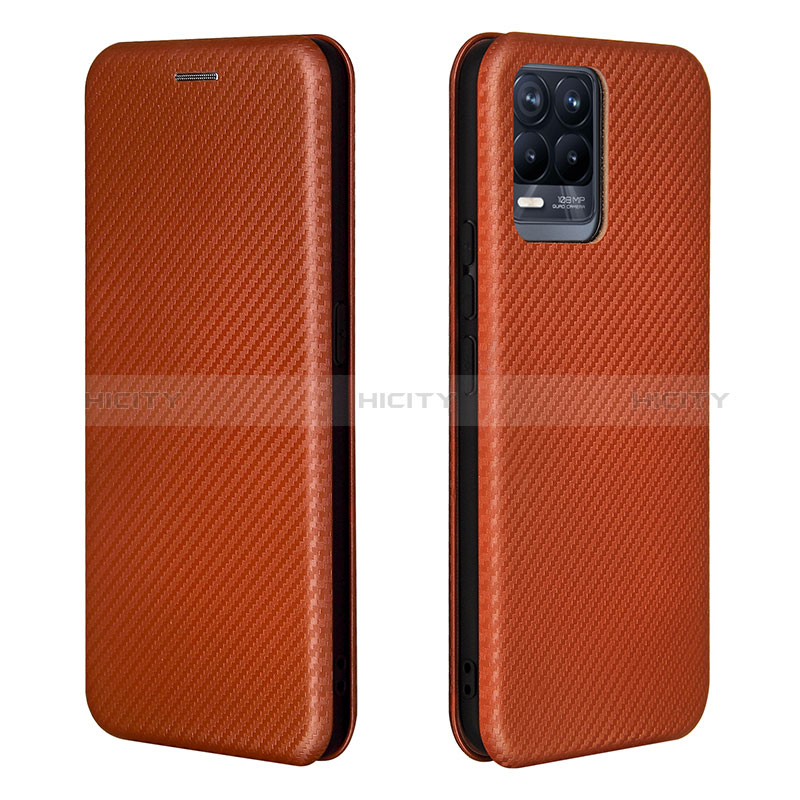 Coque Portefeuille Livre Cuir Etui Clapet L07Z pour Realme 8 4G Marron Plus