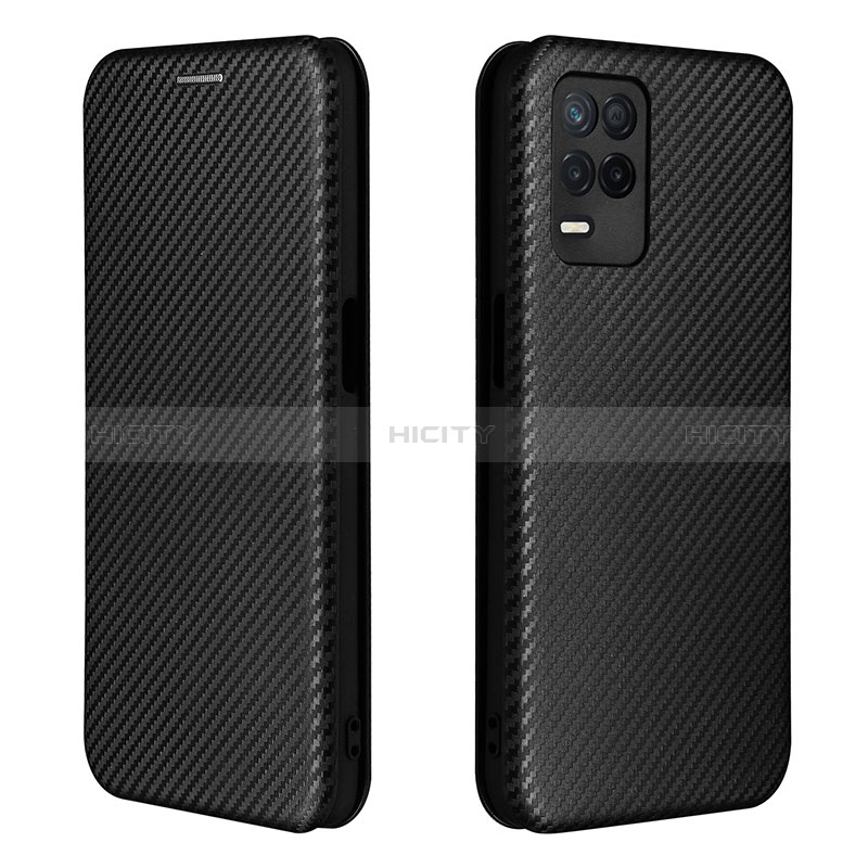 Coque Portefeuille Livre Cuir Etui Clapet L07Z pour Realme 8 5G Noir Plus