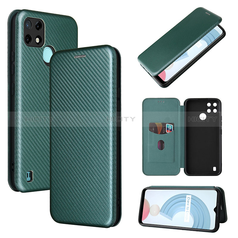 Coque Portefeuille Livre Cuir Etui Clapet L07Z pour Realme C25Y India Plus