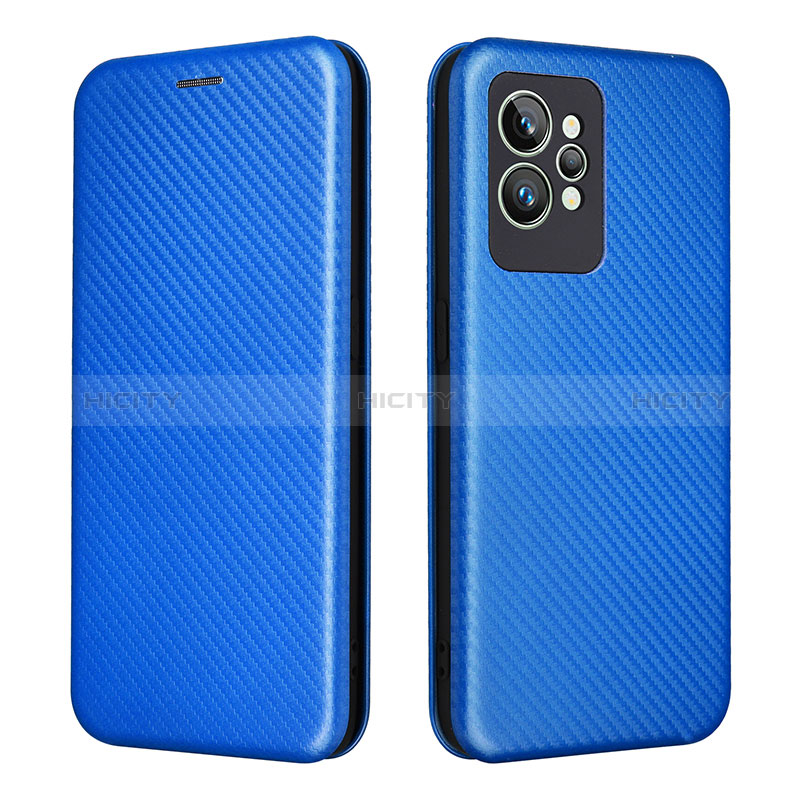 Coque Portefeuille Livre Cuir Etui Clapet L07Z pour Realme GT2 Pro 5G Bleu Plus