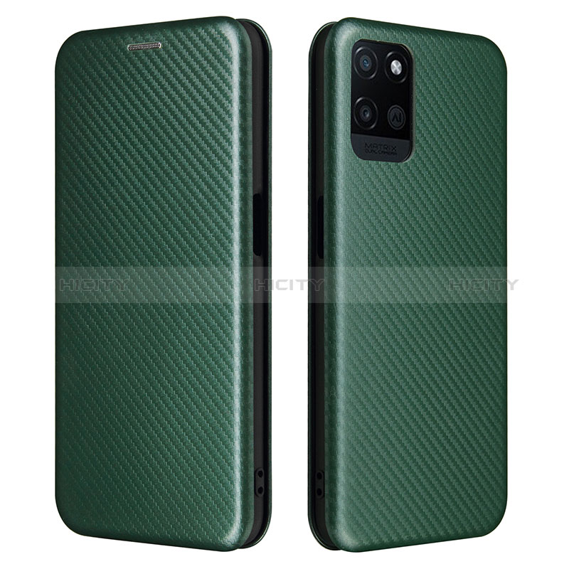 Coque Portefeuille Livre Cuir Etui Clapet L07Z pour Realme V11s 5G Vert Plus