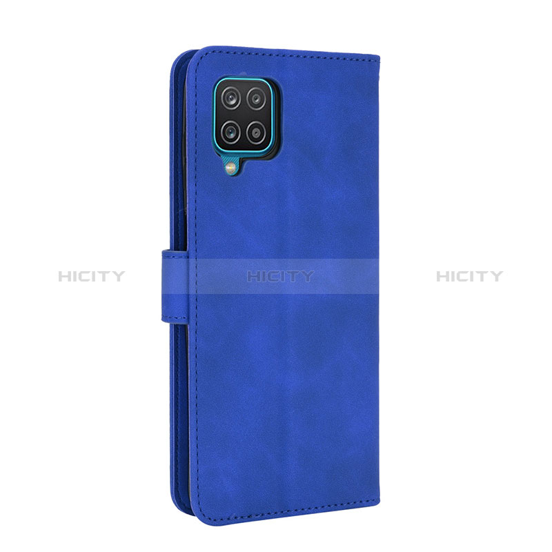 Coque Portefeuille Livre Cuir Etui Clapet L07Z pour Samsung Galaxy A12 5G Bleu Plus