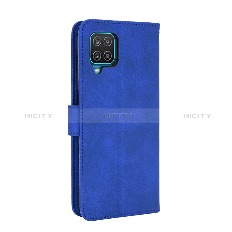 Coque Portefeuille Livre Cuir Etui Clapet L07Z pour Samsung Galaxy A12 Bleu Plus