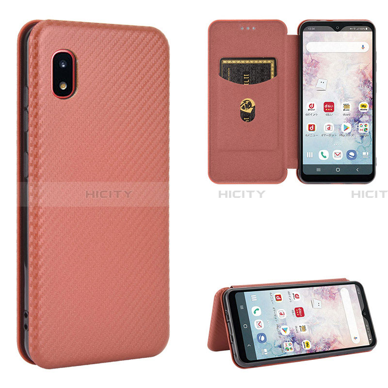 Coque Portefeuille Livre Cuir Etui Clapet L07Z pour Samsung Galaxy A20 SC-02M SCV46 Marron Plus