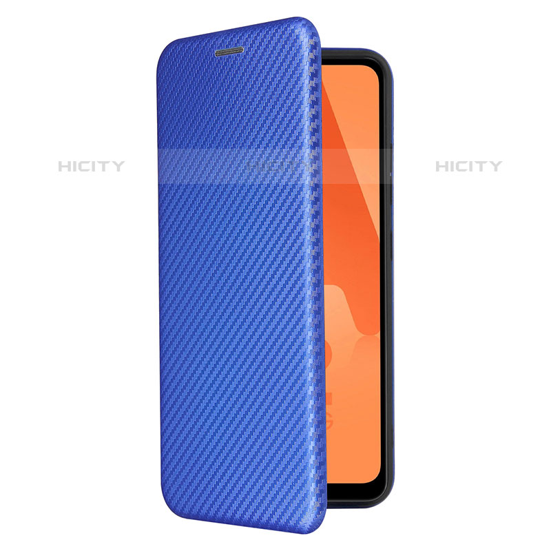 Coque Portefeuille Livre Cuir Etui Clapet L07Z pour Samsung Galaxy M32 5G Bleu Plus