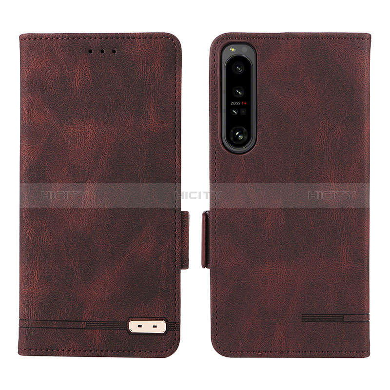 Coque Portefeuille Livre Cuir Etui Clapet L07Z pour Sony Xperia 1 IV Marron Plus