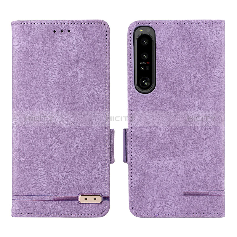 Coque Portefeuille Livre Cuir Etui Clapet L07Z pour Sony Xperia 1 IV SO-51C Violet Plus